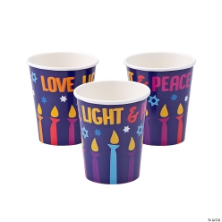 Hanukkah Paper Cups - 8Pk