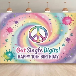 10th Birthday Peace Out Single Digits Big 83