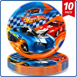 Hot Wheels Happy Birthday Dinner Plates - 10 Pk