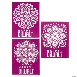 Colour Your Own Fuzzy Happy Diwali Cardstock Posters-24Pk