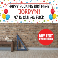 X-Rated Birthday PERSONALIZED Giant Vinyl Keepsake Banner