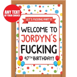 X-Rated PERSONALIZED Giant Vinyl Keepsake Door Sign