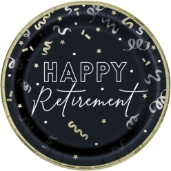 Happy Retirement Dessert Plates - 8 PK