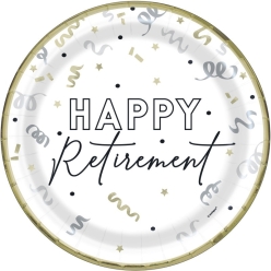 Happy Retirement Dinner Plates - 8 PK