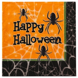 **Happy Spiders Party Napkins - 16 PK