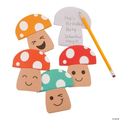 Happy Mushroom Shaped Notepads-24Pk
