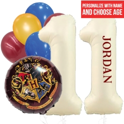 Harry Potter PERSONALIZED Name & 2 Digit Age Balloon Bouquet