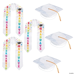 Kindergarten Graduation Hat & Stole Kit for 12