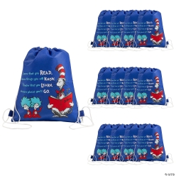 Dr. Seuss The Cat in The Hat Drawstring Bags-12Pk
