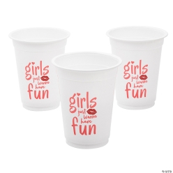 Bulk Girls Just Wanna Have Fun Plastic Cups-50Pk