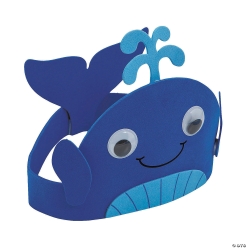 Blue Whale Foam Headband Craft Kit-12Pk