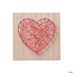 Heart String Wood Art Craft - 1 Piece