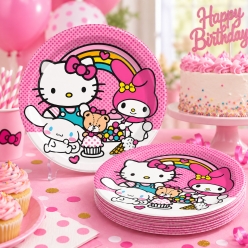 Hello Kitty Dinner Plates - 8 PK