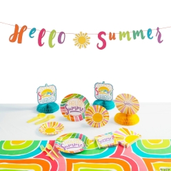 Hello Summer Party Disposable Tableware Kit for 24 Guests