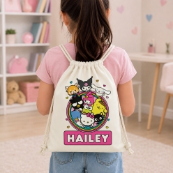 Hello Kitty Fun Personalized Drawstring Backpack