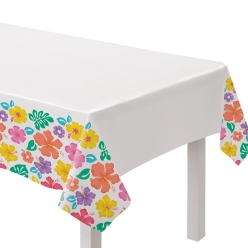 Hibiscus Printed Plastic Tablecover