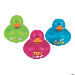 Hibiscus Rubber Duckies - 12Pk