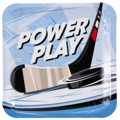 Hockey Square Dinner Plates - 8PK
