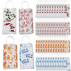 Holiday Bags with Handles -48 Pk