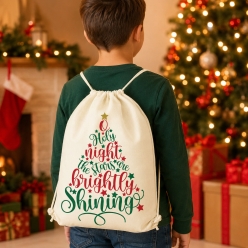 Holy Night Christmas Drawstring Backpack