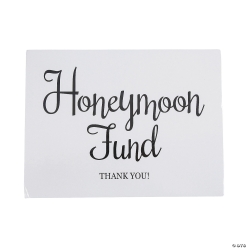 Honeymoon Fund Sign 16