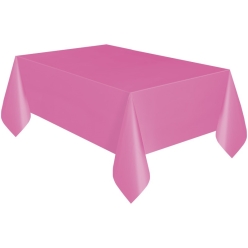 Hot Pink Rectangular Plastic Table Cover 54