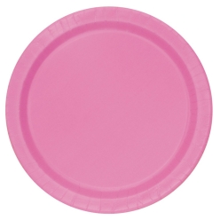 Hot Pink Round Dinner Plates 8 Pack