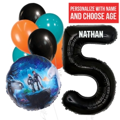 HTTYD Personalized Name & Age Balloon Bouquet