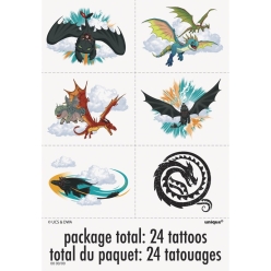 How To Train Your Dragon Tattoos - 24pk