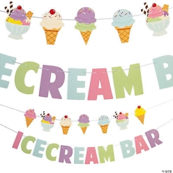 Ice Cream Bar 7 Foot Double Banner Set