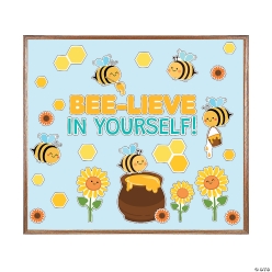 Bees & Flowers Bee-Lieve in Yourself Wall Mural Set