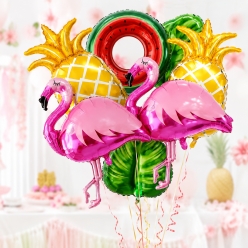 Luau Jumbo Balloon Bouquet - 7 Piece
