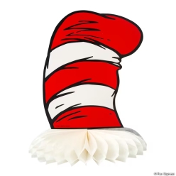 Dr. Seuss The Cat in the Hat Honeycomb Centrepieces-3Pk