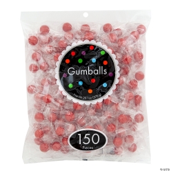 Individually Wrapped Red Cherry Gumballs-150Pk