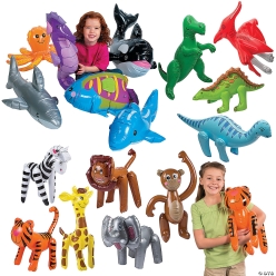 Inflatable Animals Assortment Kit - 36Pk