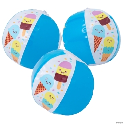 Ice Cream Beach Balls-12Pk