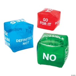 Inflatable Jumbo Decision Maker Dice - 12Pk