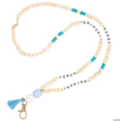 Inspiring Teacher Beaded Lanyards-12Pk