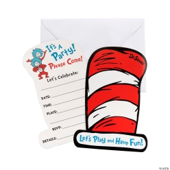 Dr. Seuss The Cat in The Hat Invitations - 24Pk
