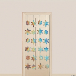 Iridescent Snowflake Door Curtain