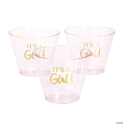 It's a Girl Pink Disposable Cups-24Pk