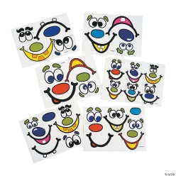 Pumking Face Stick On Stickers - 12Pk