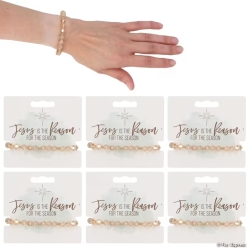 Jesus is the Reason Beaded Bracelet Handouts w/ Cards - 6 Pack