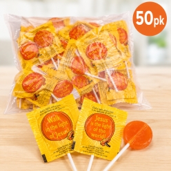 Jesus is the Light Religious Fall Halloween Lollipops - 50 PACK