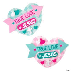 Religious Valentine True Love is Jesus Craft Kit-12Pk