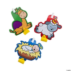Happy Birthday Jesus Party Blowouts-12Pk