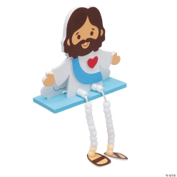 Religious Jesus with Dangle Legs Craft Kit-12Pk