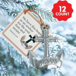 Jesus is an Anchor Ornaments w/Cards-12 Pack