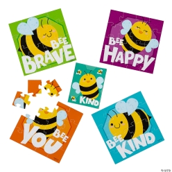 Bee Kind Positive Sayings Jigsaw Puzzles - 12Pk