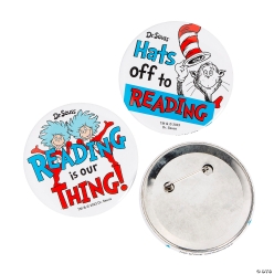Dr. Seuss Reading is Our Thing Jumbo Buttons-24Pk
